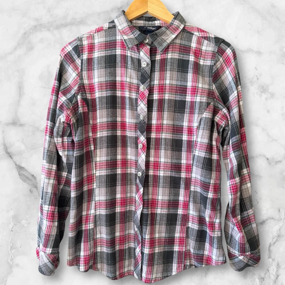 Indigo Flannel Button Down